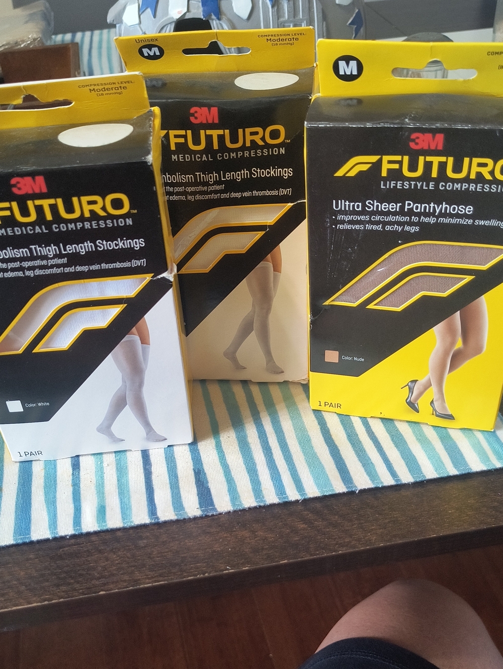 NEW Bundle Of Two Futuro Compression Stockings & One Pair Of  Sheer Pantyhose